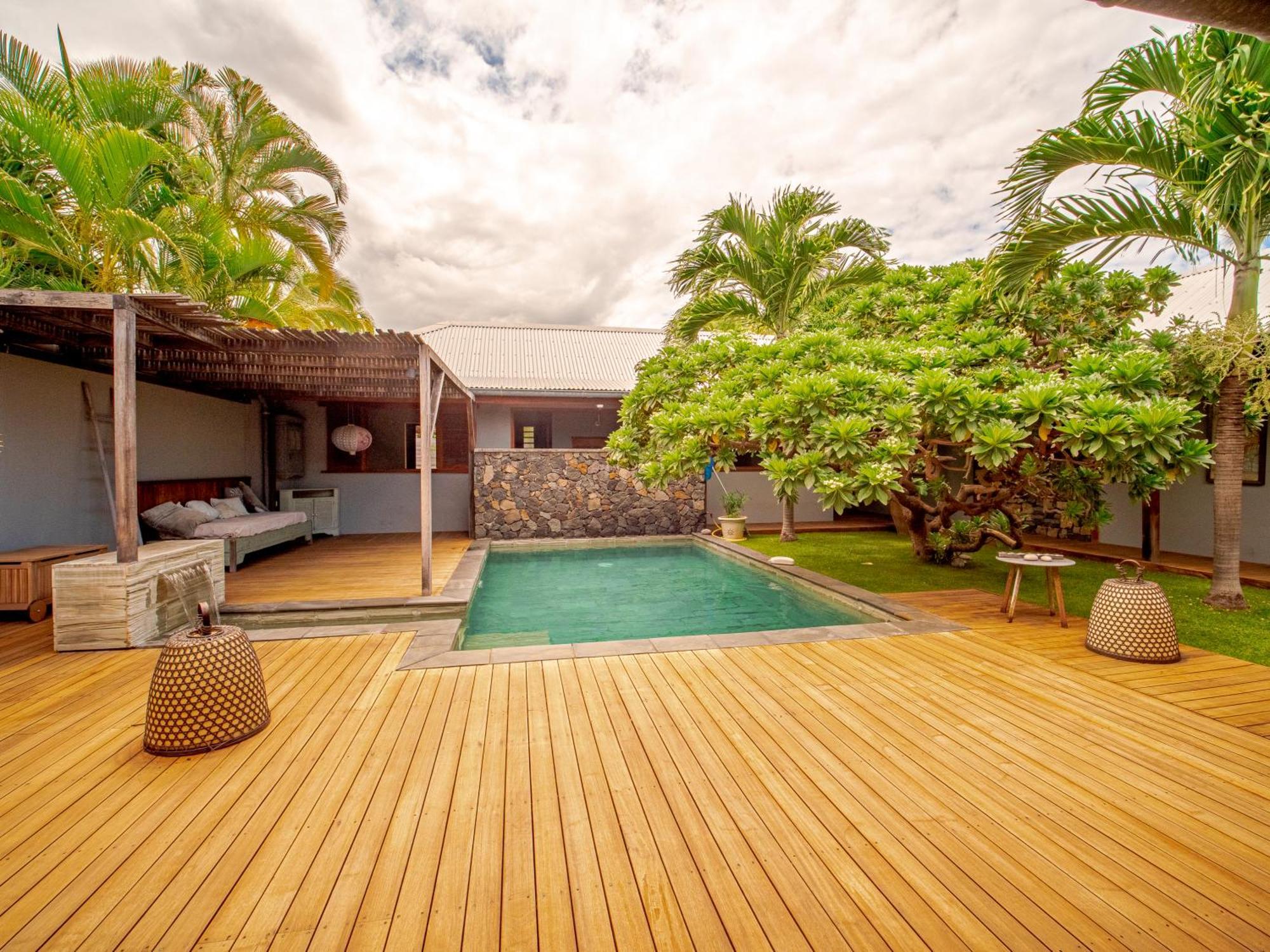 La Kaz Veloutier - Villa 4 Chambres Avec Piscine La Saline Le Bains Luaran gambar