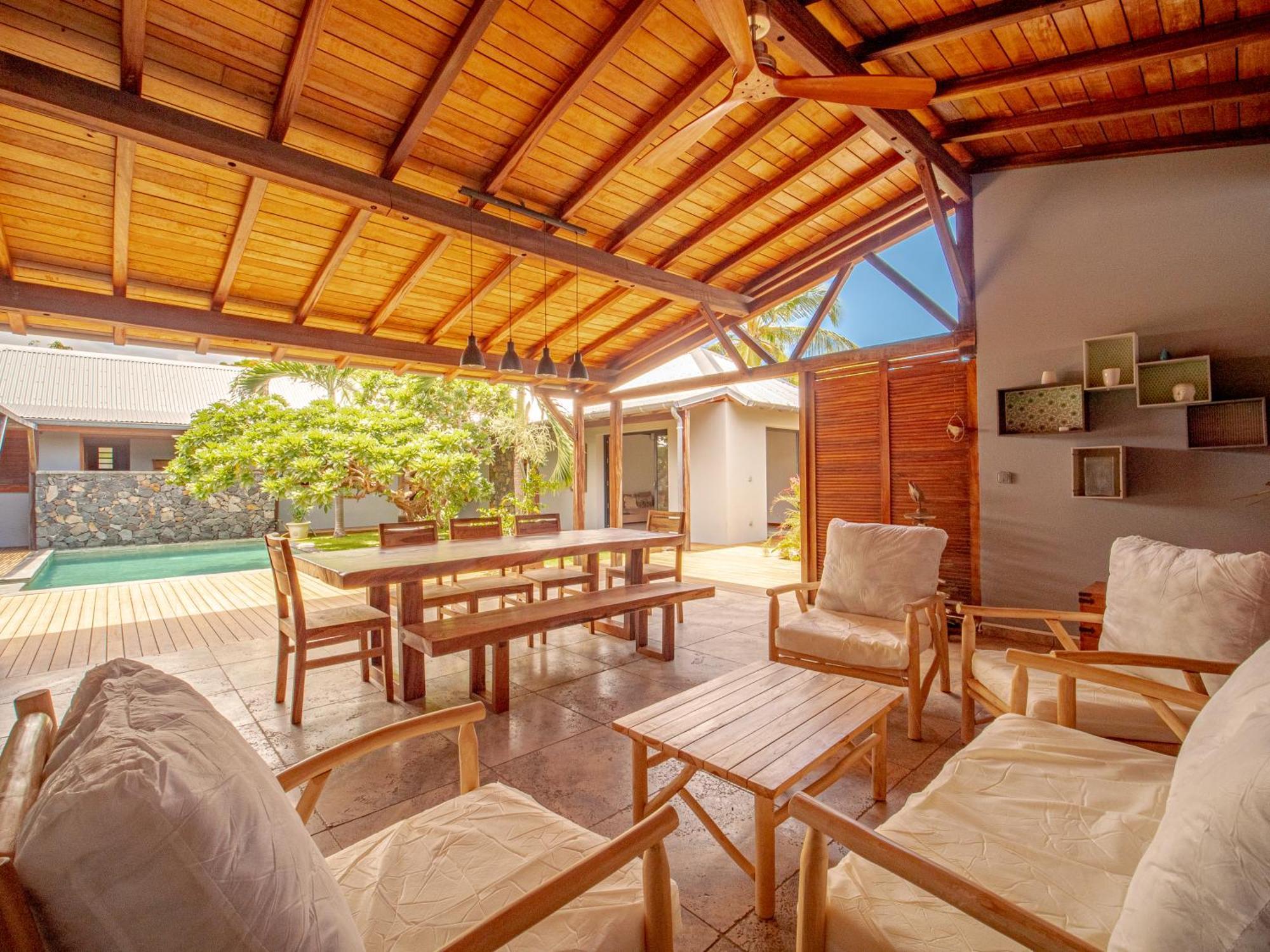 La Kaz Veloutier - Villa 4 Chambres Avec Piscine La Saline Le Bains Luaran gambar