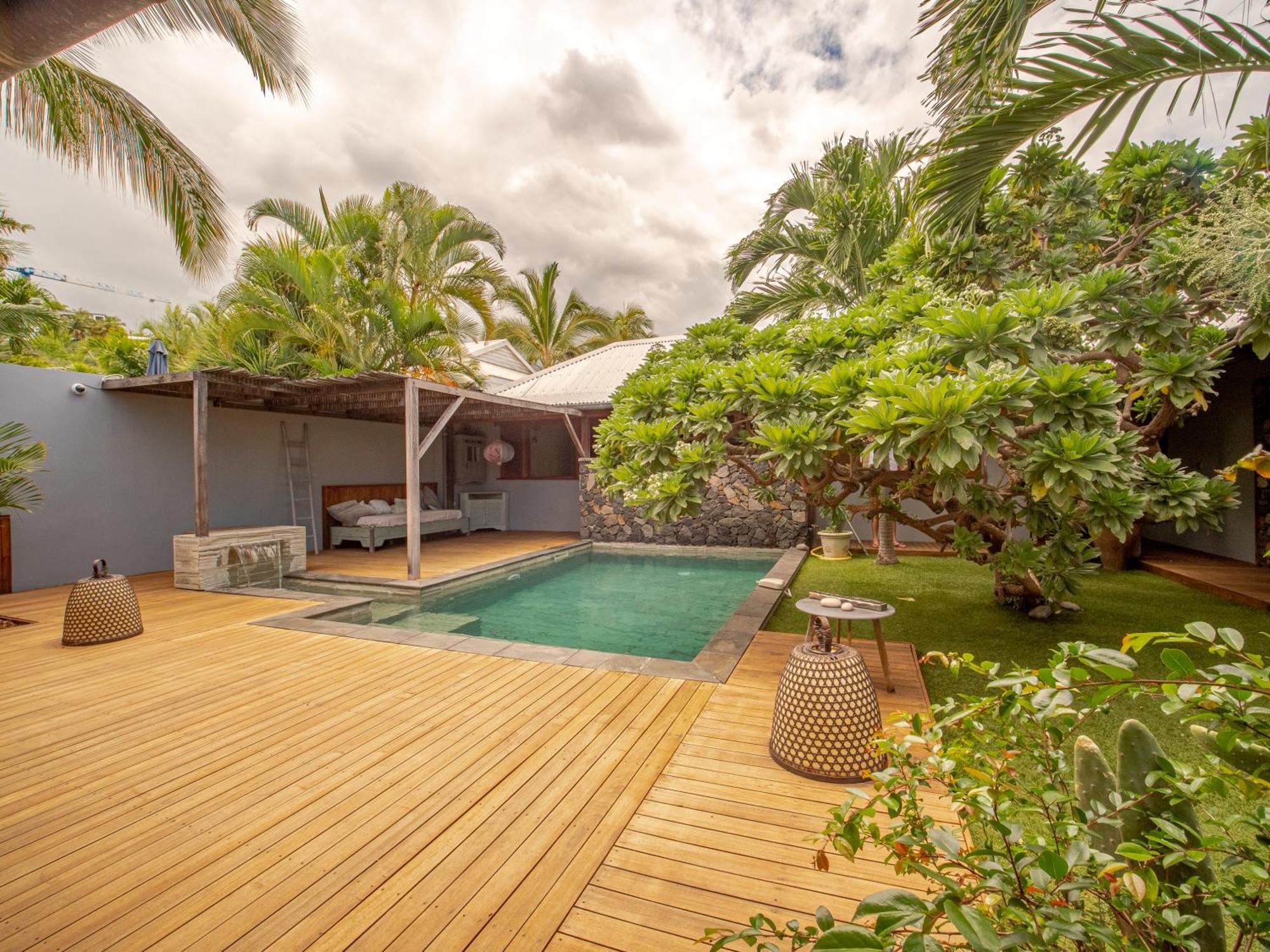 La Kaz Veloutier - Villa 4 Chambres Avec Piscine La Saline Le Bains Luaran gambar