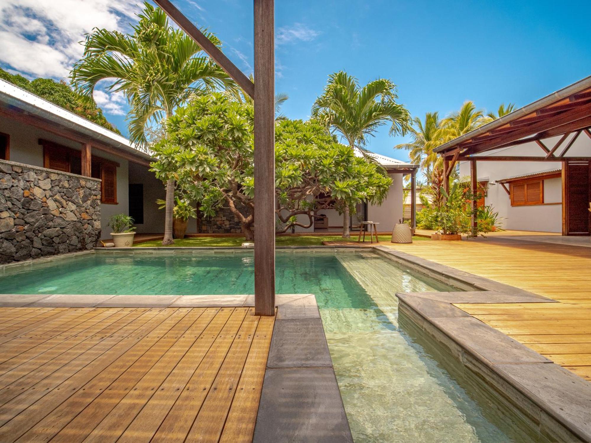 La Kaz Veloutier - Villa 4 Chambres Avec Piscine La Saline Le Bains Luaran gambar